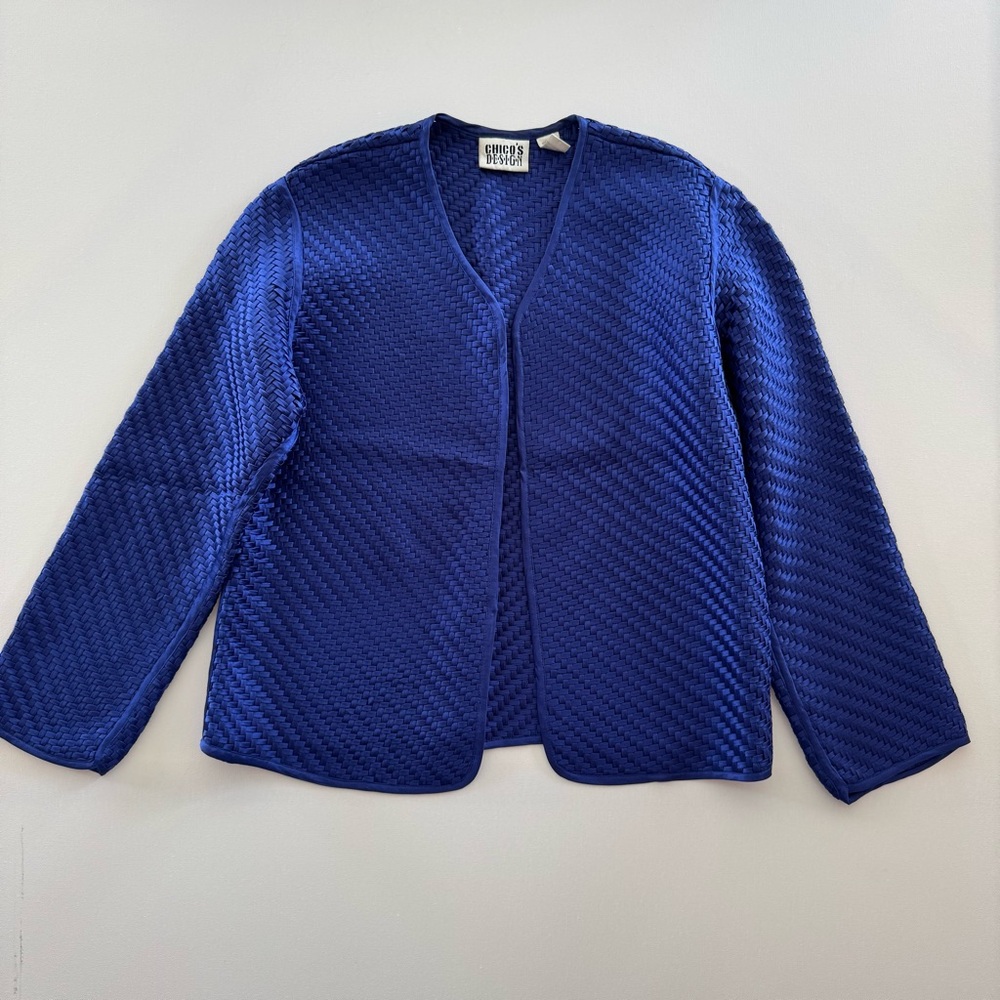 Vintage Chico's Design Silk Weaved Jacket Size 0